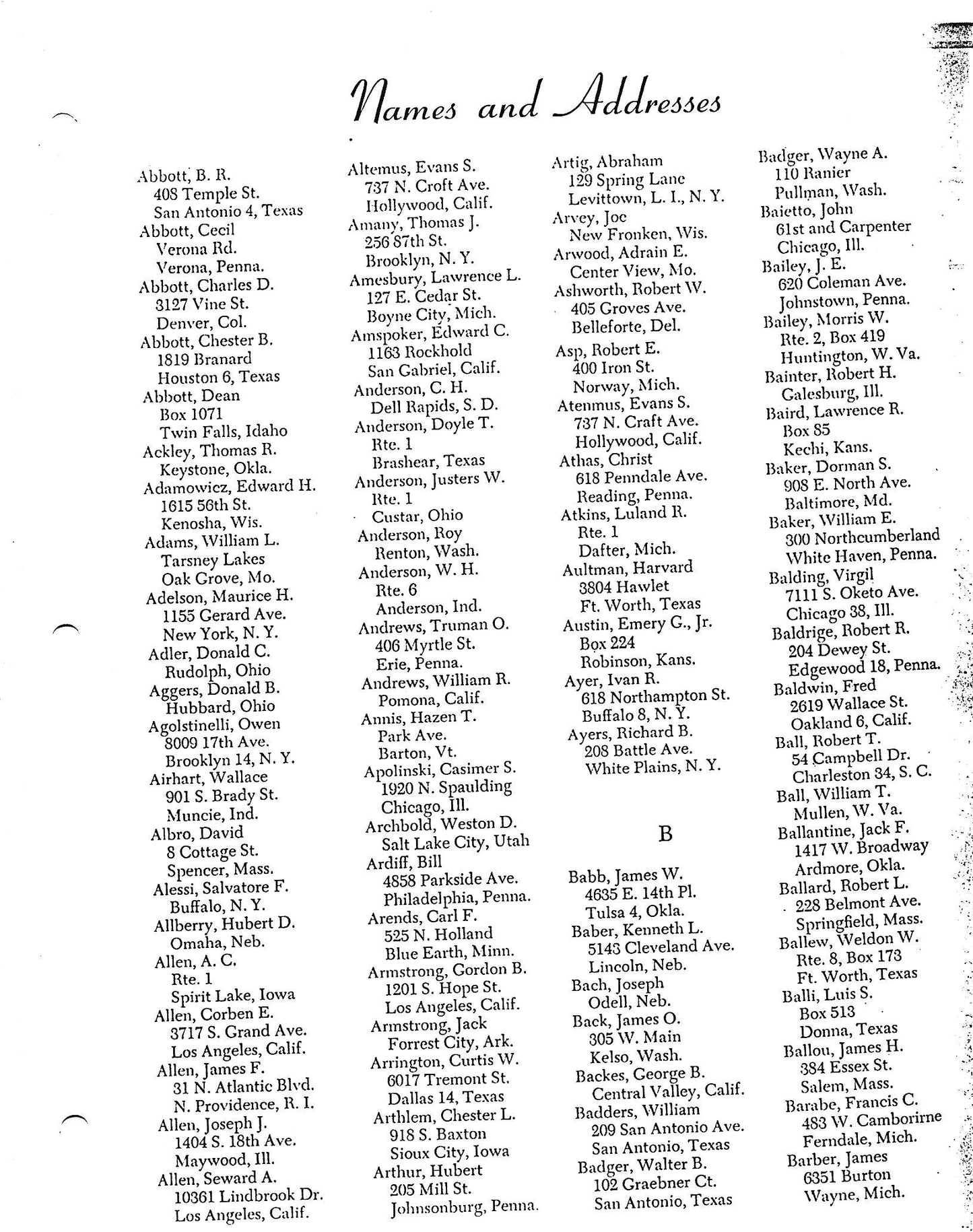 Casualty list and list with names and Adresses 394th Bomber Group (9th Air Force)
